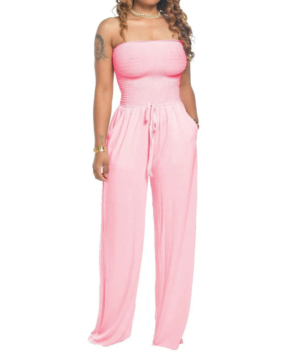 Theodora – Stilfuld stropløs jumpsuit
