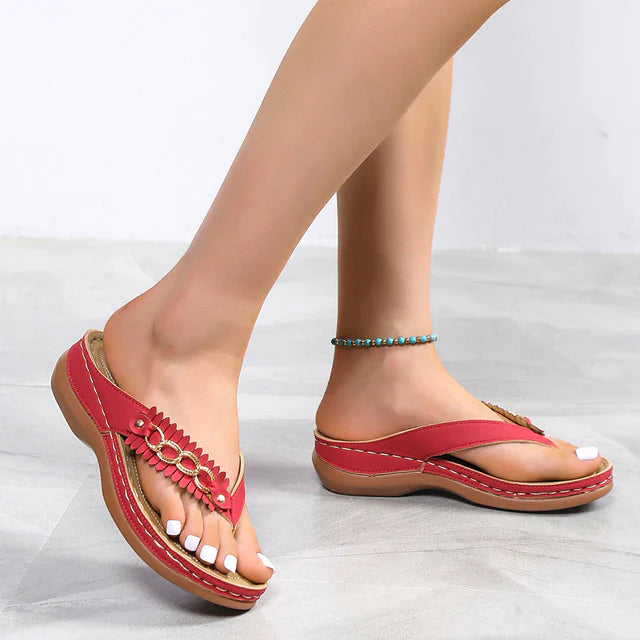 NATALIA - Ortopædiske flip flops kile sandaler