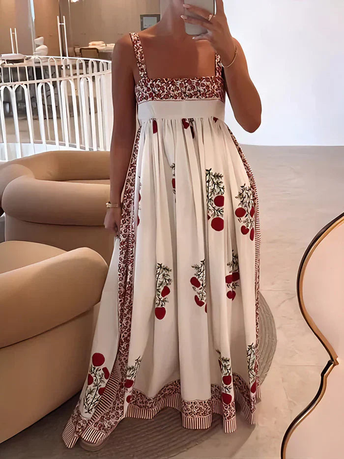 Lumia - Elegant plisseret maxikjole