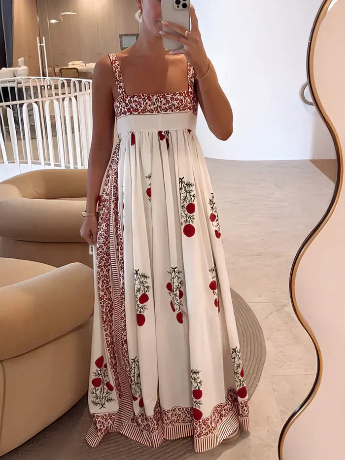 Lumia - Elegant plisseret maxikjole
