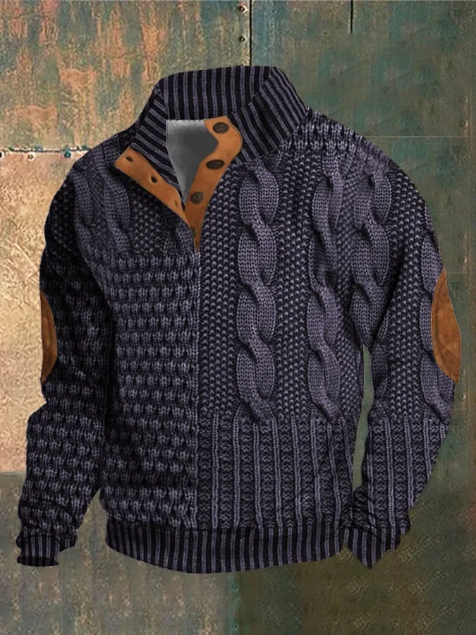 Albert - Retro kashmir-sweater med rullekrave til mænd med høj hals