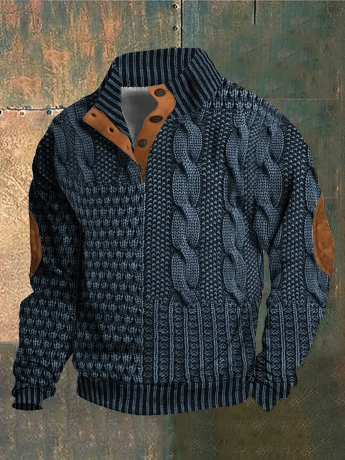 Albert - Retro kashmir-sweater med rullekrave til mænd med høj hals