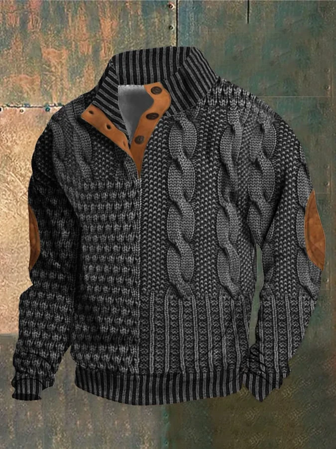 Albert - Retro kashmir-sweater med rullekrave til mænd med høj hals