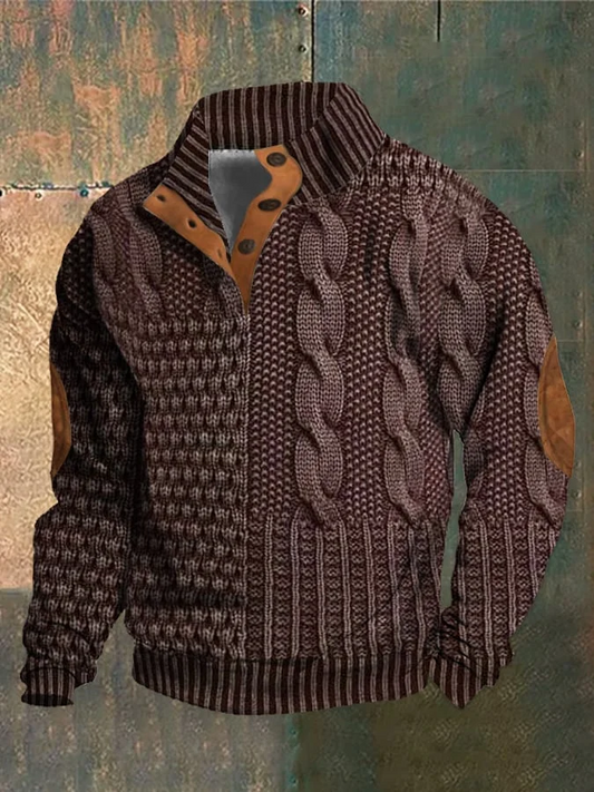 Albert - Retro kashmir-sweater med rullekrave til mænd med høj hals
