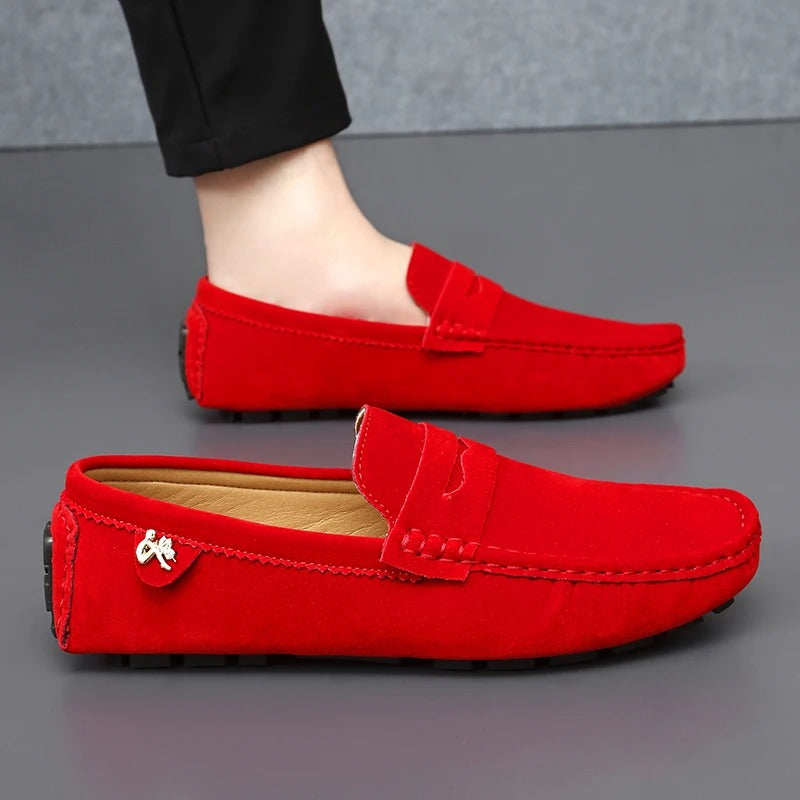 Walter - Skridsikker ruskind loafers
